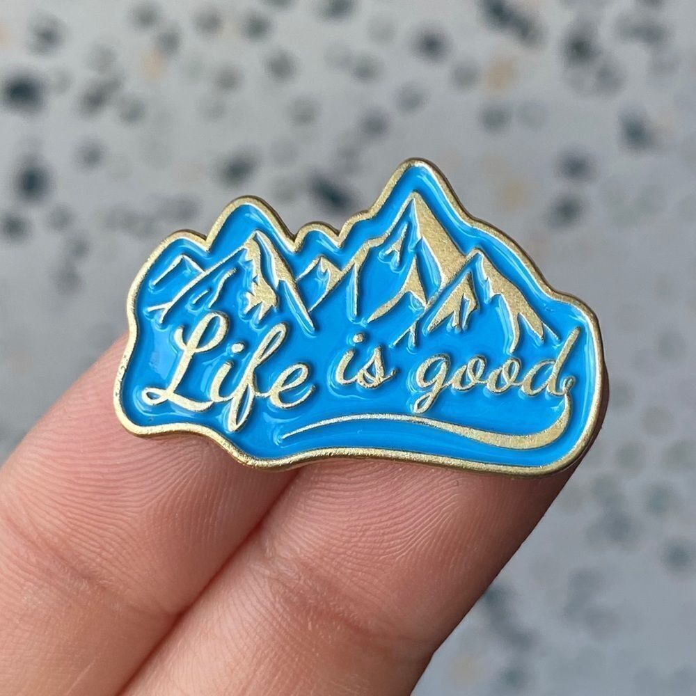 Life is Good Mountain Enamel Pin/ Brooch Lapel